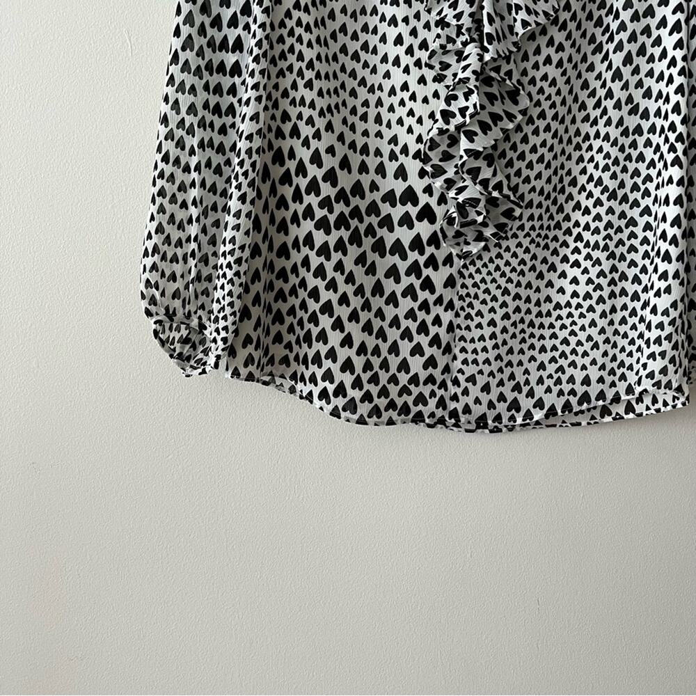 J. Crew Ruffle Heart Print Blouse - Picture 3 of 8
